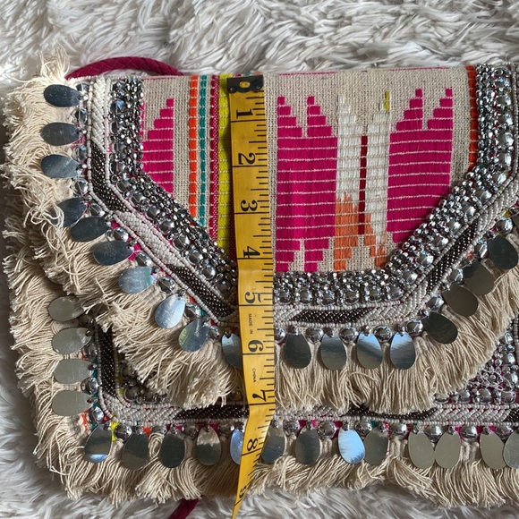 Boho envelope handmade crossbody shoulder bag - Picture 8 of 13